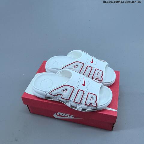 Nike Air More Uptempo Slide Black White Red EU 36-45 Slides - Unisex (BS-60563)