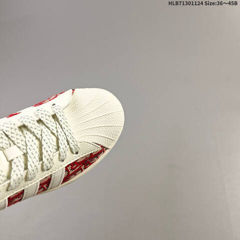Adidas Superstar Off White Red Beige EU 36-45 Skate Shoe - Unisex (BS-65489)