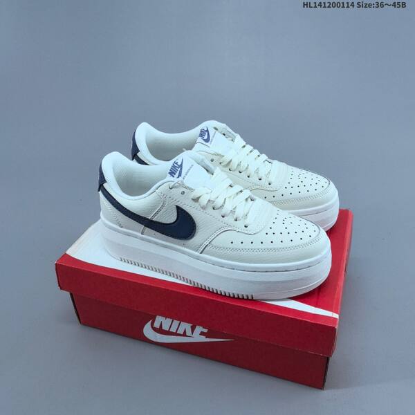 Nike Court Vision Alta LTR light pink white black white EU 36 42 skate shoe EU 36-42