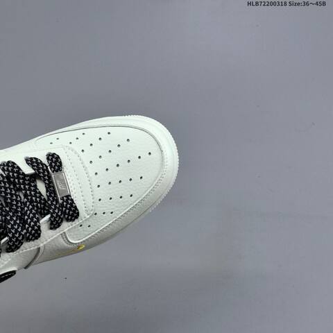 Nike Air Force 1 07 LV8 Off White Black Gold EU 36-45 Sneaker - Unisex (BS-61278)
