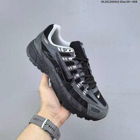 Nike P-6000 Black Dark Grey Silver White EU 39-45 Running Shoe - Unisex (BS-60704)