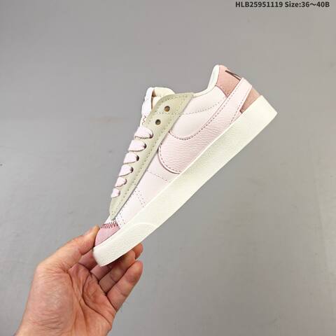 Nike Blazer Low 77 Jumbo DQ1470 601 Light Pink Cream Olive White EU 36 40 Skate Shoe EU 36-40 - Unisex (BS-63444)