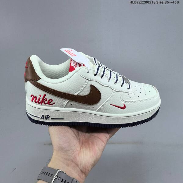 Nike Air Force 1 07 Low off white grey red brown navy EU 36-45 sneaker