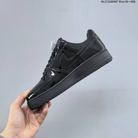 Nike Air Force 1 07 Gloss Black Black EU 36-45 Sneaker - Unisex (BS-60912)