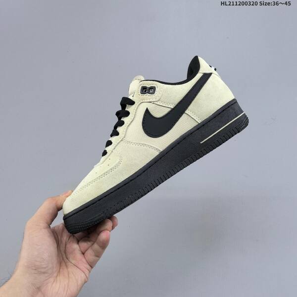 Nike Air Force 1 07 light beige black white EU 36-45 sneaker