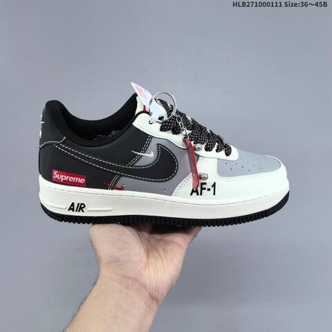 Nike Air Force 1 07 LV8 White Grey Black Red EU 36-45 Sneaker - Unisex (BS-62063)