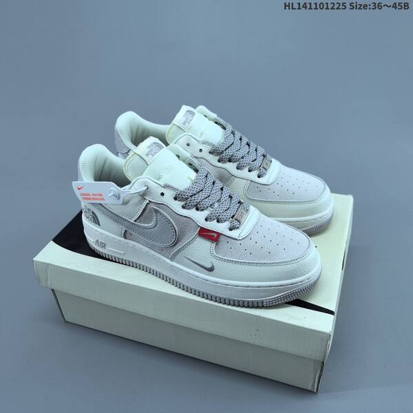 Nike Air Force 1 07 white grey red EU 36-45 sneaker
