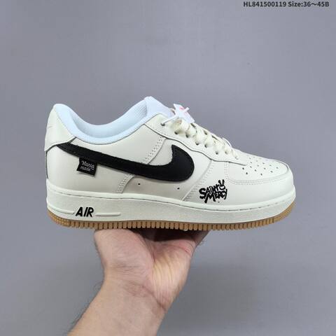 Nike Air Force 1 Low Beige Black White Brown EU 36-45 Sneaker - Unisex (BS-61902)