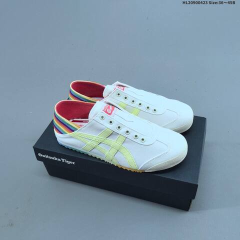 Onitsuka Tiger Mexico 66 Paraty Slip On Black White And Blue White EU 36 To 45 Sneaker Casual Sneakers - Unisex (BS-68876)