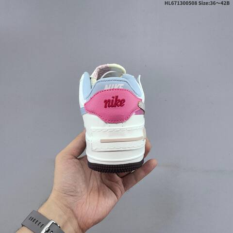 Nike WMNS Air Force 1 Shadow Sail Light Blue Pink Dark Brown EU 36-42 Sneaker - Unisex (BS-60435)