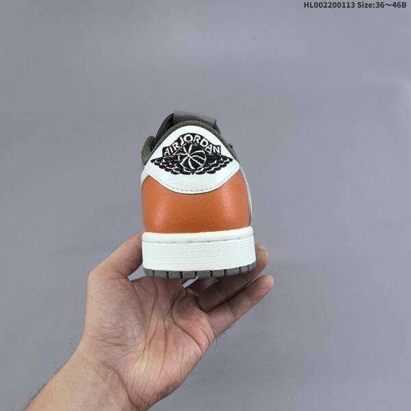 Nike Dunk Low grey/black/white with orange accents 36~46 casual
