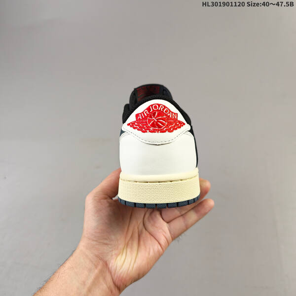 Nike Air Jordan 1 Low Travis Scott black/white/cream with blue accents 40~47.5 lifestyle