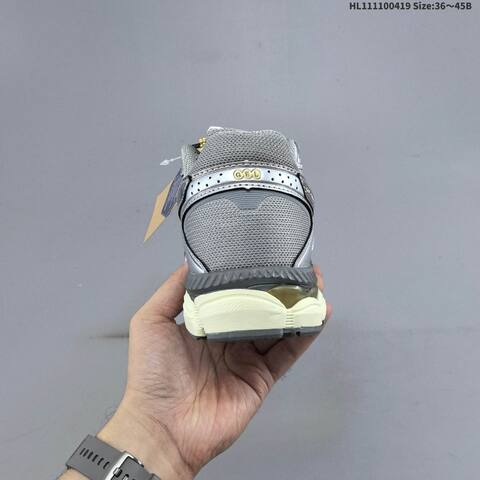 ASICS Gel Cumulus 16 White Silver Gray Cream Yellow EU 36-45 Running Shoe Running Sneakers - Unisex (BS-64339)