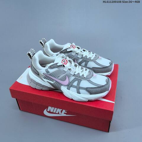 Nike V2K Runtekk White Grey Pink Silver Gold EU 36-46 Running Shoe - Unisex (BS-62126)