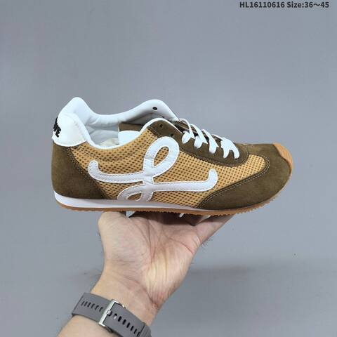 Loewe Ballet Runner 2 0 Black White Gum Brown EU 36-45 Running Shoe Running Sneakers - Unisex (BS-69490)