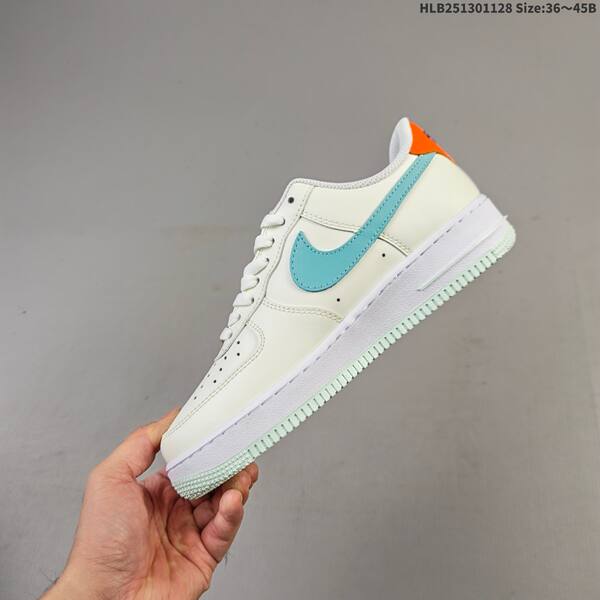 Nike Air Force 1 07 off white teal orange mint EU 36 45 sneaker EU 36-45