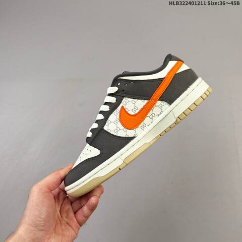 Nike SB Dunk Low Retro DIY Off White Dark Grey Orange Beige EU 36-45 Skate Shoe - Unisex (BS-62767)