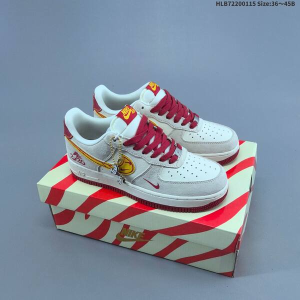 Nike Air Force 1 07 Low Off White Black Red Gold EU 36-45 sneaker