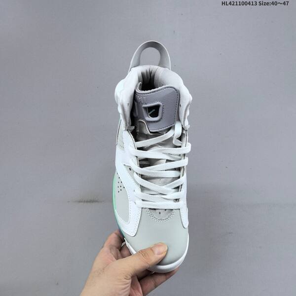 Jordan Air Jordan 6 Retro white/grey with mint green and icy purple accents 40~47 basketball