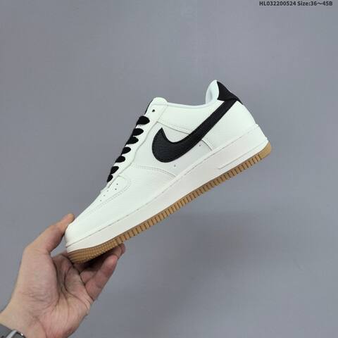 Nike Air Force 1 07 Low Off White Black Red Gum Brown EU 36-45 Sneaker - Unisex (BS-60168)