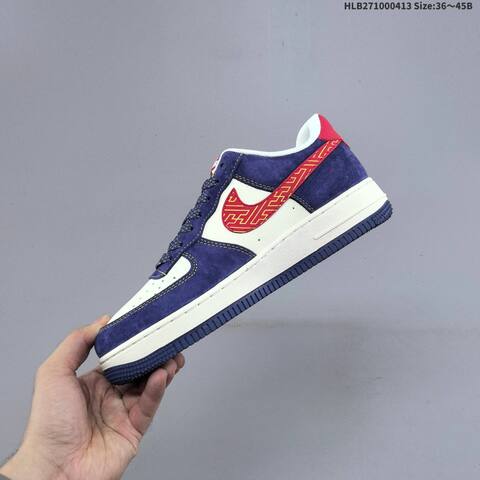 Nike Air Force 1 07 Low Navy Red White Yellow Black EU 36-45 Sneaker - Unisex (BS-60771)