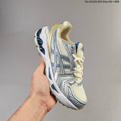 ASICS Gel-Kayano 14 Cream Silver Blue EU 36-45 Running Shoe Running Sneakers - Unisex (BS-69182)