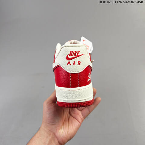Nike Air Force 1 07 Off White Red Black EU 36-45 Sneaker - Unisex (BS-63050)