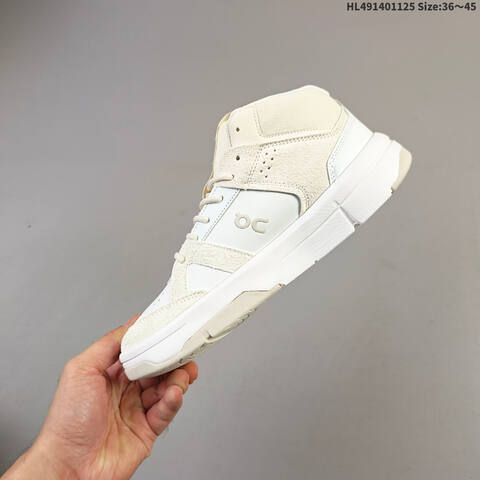 On Running THE ROGER CLUBHOUSE Mid HL491401125 Cream White Off White EU 36-45 Sneaker Casual Sneakers - Unisex (BS-69764)