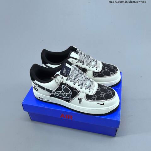 Nike Air Force 1 07 Low Beige Green Yellow Red White Dark Green Off White EU 36-45 Sneaker - Unisex (BS-60714)