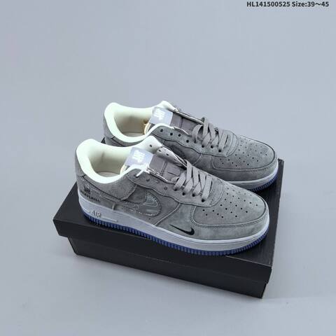 Nike Air Force 1 07 Low Black Grey White Blue EU 39-45 Sneaker - Unisex (BS-60149)