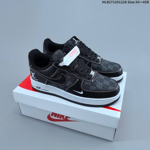 Nike Air Force 1 07 LV8 Black Grey White EU 36-45 Sneaker - Unisex (BS-62364)