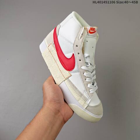Nike SB Blazer Zoom Mid Pro QS Grant Taylor White Beige Red Yellow EU 40-45 Skate Shoe - Men's (BS-63878)
