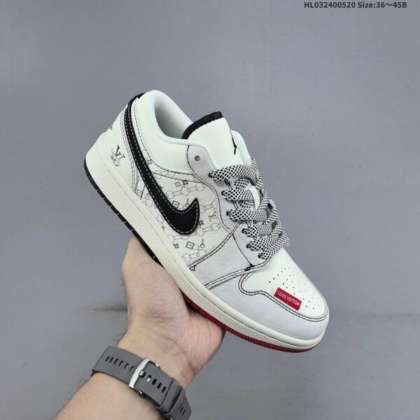 Jordan Air Jordan 1 Low white/black/red EU 36~45 basketball