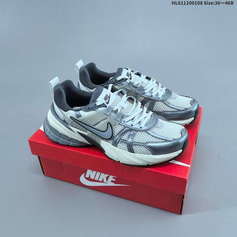Nike V2K Runtekk White Grey Pink Silver Gold EU 36-46 Running Shoe - Unisex (BS-62126)