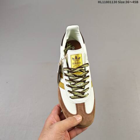 Adidas Samba Off White Brown Gold Gum EU 36-45 Skate Shoe - Unisex (BS-65397)