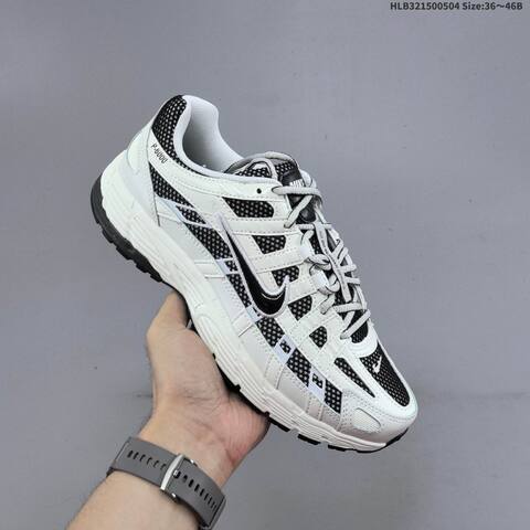 Nike P-6000 White Black Light Grey EU 36-46 Running Shoe - Unisex (BS-60525)