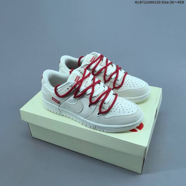 Nike SB Dunk Low off white light grey dark grey red EU 36-45 skate shoe