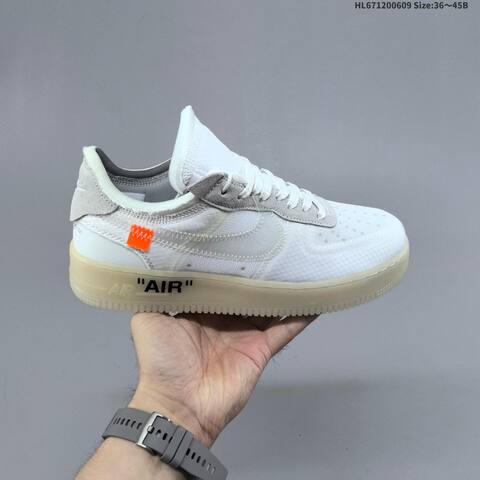 Nike Air Force 1 Low Off White Volt Black White Orange EU 36-45 Sneaker - Unisex (BS-59937)