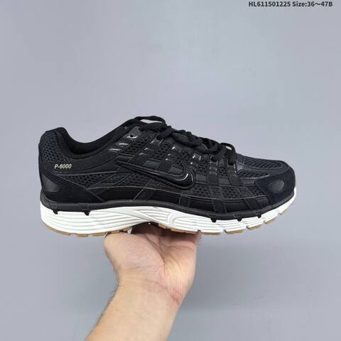 Nike P-6000 Black White Gum Gold EU 36-47 Running Shoe - Unisex (BS-62460)