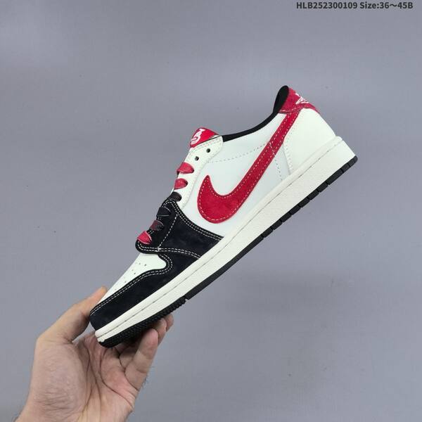 Nike Air Jordan 1 white/black/red 36~45B basketball