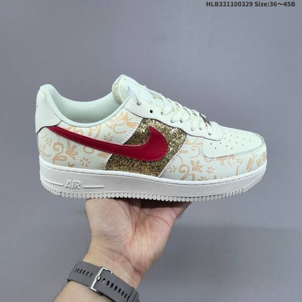 Nike Air Force 1 07 Black White Yellow Red Gold EU 36 45 sneaker EU 36-45