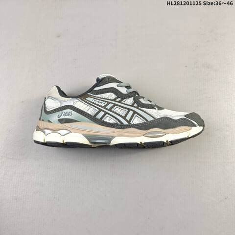 ASICS GEL-NYC Silver Dark Grey Cream EU 36-46 Running Shoe Running Sneakers - Unisex (BS-69228)