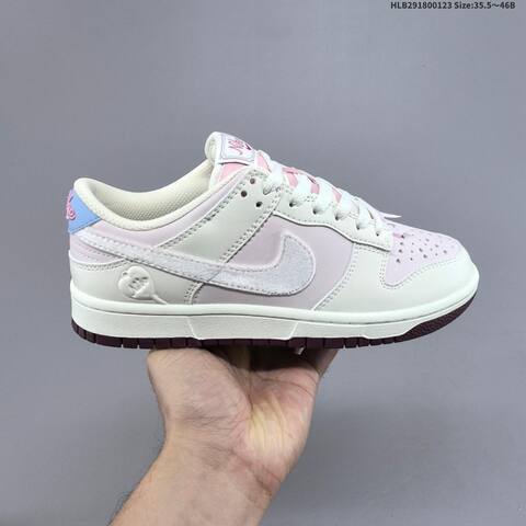 Nike Dunk Low Sail Light Pink White Brown Blue EU 35 5-46 Skate Shoe - Unisex (BS-61808)