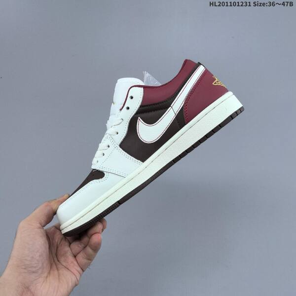 Jordan Air Jordan 1 Low white/brown/burgundy/gold EU 36-47 lifestyle
