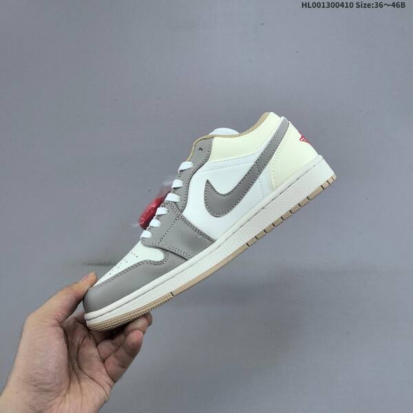 Jordan Air Jordan 1 Low Sail / Grey / White / Red 36~46 casual