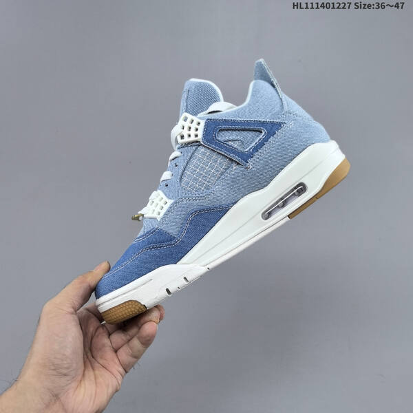 Jordan Air Jordan 4 Retro blue denim / light blue / white / gum 36~47 lifestyle