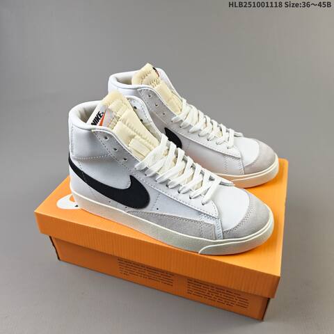 Nike Blazer Mid 77 Vintage White Black Cream Light Grey EU 36-45 Skate Shoe - Unisex (BS-63494)