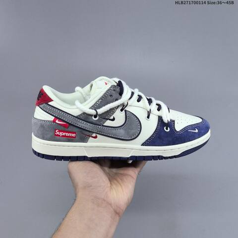 Nike Dunk SB Low Supreme Off White Navy Grey Red EU 36-45 Skate Shoe - Unisex (BS-61999)