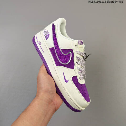Nike Air Force 1 07 LV8 Off White Purple EU 36 45 Sneaker EU 36-45 - Unisex (BS-63523)