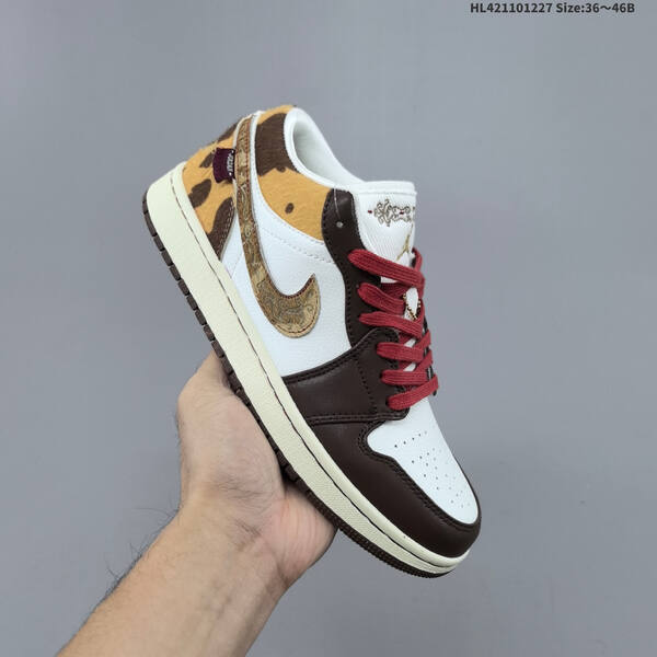 Jordan Air Jordan 1 Low white/brown/red/gold animal print EU 36-46 lifestyle